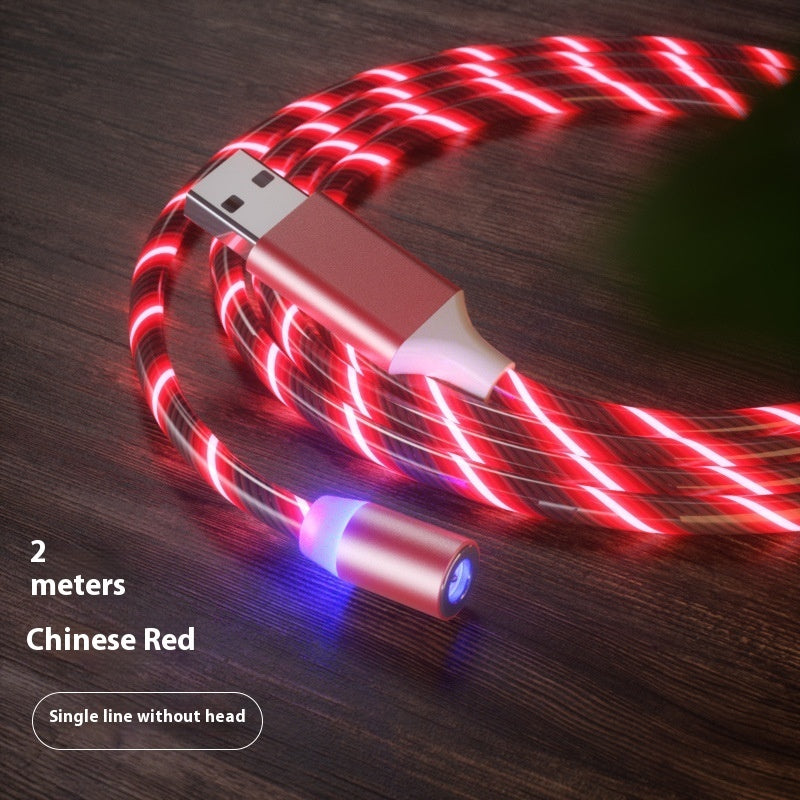 Magnetic Charging Cable Streamer Fast Charging Cable LED Magnet Charger Type-C Cable