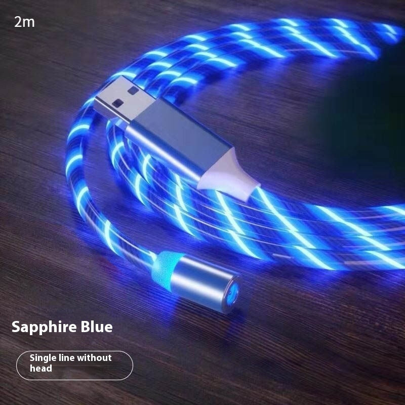 Magnetic Charging Cable Streamer Fast Charging Cable LED Magnet Charger Type-C Cable