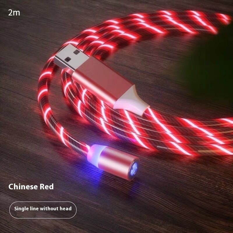 Magnetic Charging Cable Streamer Fast Charging Cable LED Magnet Charger Type-C Cable