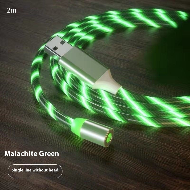 Magnetic Charging Cable Streamer Fast Charging Cable LED Magnet Charger Type-C Cable